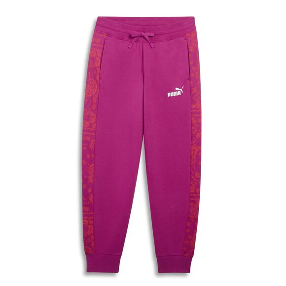 Essentials + Puma Paisley AOP Jogger Pant | Size L | Magenta - Picture 3 of 3